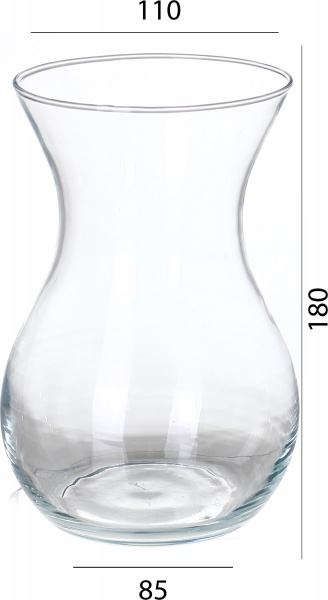 Ваза стеклянная Asta 18 см прозрачный 