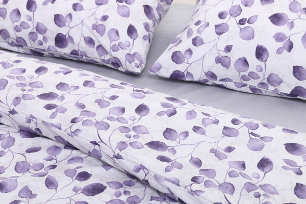Комплект постельного белья Basic Бруно премиум 1.5 фиолетовый Luna 