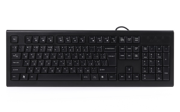 Клавиатура A4Tech (KRS-85 USB (Black)) X-slim w/Ukr Comfort Key 