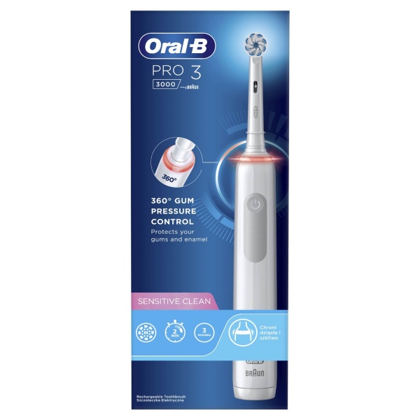 Электрическая зубная щетка Oral-B Pro 3 - 3000 D505.513.3 White