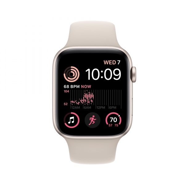 Смарт-часы Apple Watch SE GPS (2 gen) 44mm Starlight Aluminium Case with Starlight Sport Band