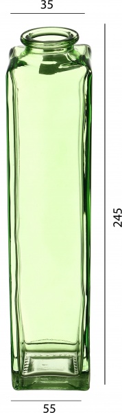 Ваза стеклянная Trend Glass 24,5 см зеленый 