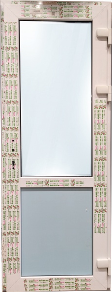 Дверь металлопластиковая Greentech входная стеклопакет+сендвич 800x2100 мм правая 
