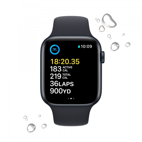 Смарт-часы Apple Watch SE GPS (2 gen) 44mm Midnight Aluminium Case with Midnight Sport Band
