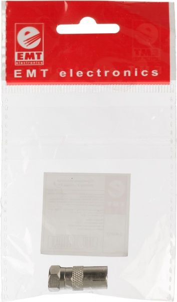 Переходник EMT штекер F - гнездо TV (2-0105)