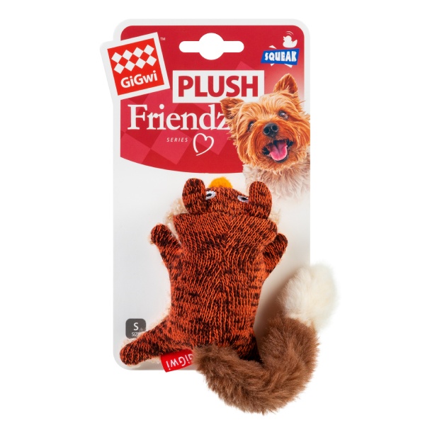 Игрушка для собак GiGwi Лиса с пищалкой Plush 9 см
