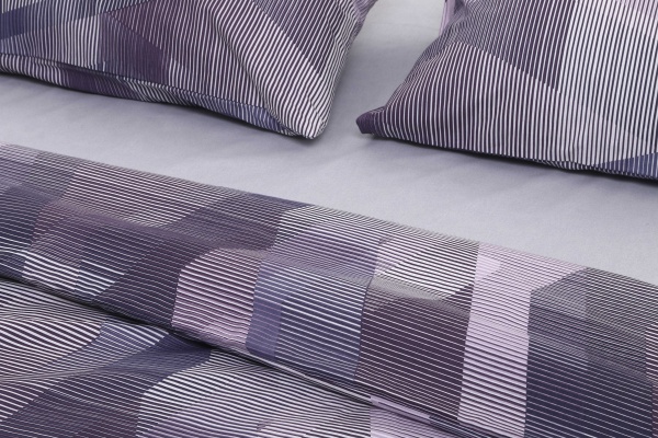 Комплект постельного белья Basic Бруно премиум 2.0 фиолетовый Luna 