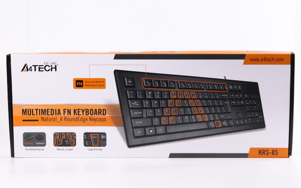 Клавиатура A4Tech (KRS-85 USB (Black)) X-slim w/Ukr Comfort Key 