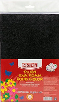 Фоамиран с плюшевой фактурой MX61876 2 мм 20х30 см черный