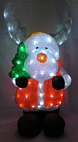 Декоративная фигура Euro Lucky Trading лось с елкой светодиодная (LED) 72 см 