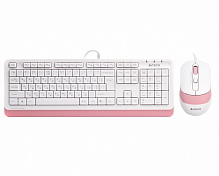 Комплект клавіатура + миша A4Tech F1010 (Pink) Fstyler USB 
