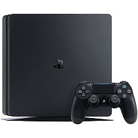 Игровая приставка Sony Playstation 4 Slim 1TB Black + (Gran Turismo Sport, God of War, Horizon Zero Dawn)