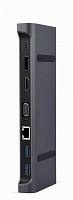 Док-станція Cablexpert USB-C 9-в-1 dark grey (A-CM-COMBO8-02) 