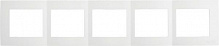 Рамка пятиместная Mono Monte горизонтальная белый 105-010000-164