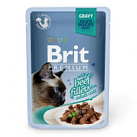 Корм Brit Premium для котів філе яловичини в соусі, пауч, 85 г 111253