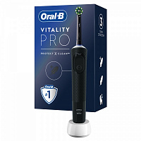 Электрическая зубная щетка Oral-B Vitality Pro Protect X Clean Черная (80367645)