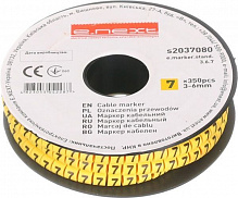 Маркер кабельный E.NEXT №7 350 шт./уп. 3-6 мм желтый 