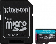 Карта пам'яті Kingston microSDXC 128 ГБ UHS-I Class 3 (U3) (SDCG3/128GB) Canvas Go! Plus V30 
