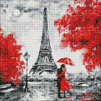 Алмазная мозаика Набор со стразами Идейка Дождевой Париж 40х40см Идейка 