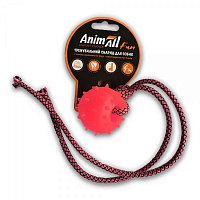 Игрушка для собак AnimAll Шар с канатом 4 см коралловый 88173