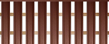 Декоративное ограждение Евроштакет Заборчик 500х1250 мм коричневый