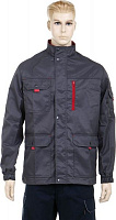 Куртка робоча Торнадо Люксор зріст 5/6 р. 60-62 сірий із червоними вставками