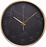 Часы настенные Marble черный мрамор d25,2 см O52091 Optima