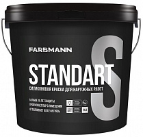 Краска фасадная латексная силиконовая Farbmann Standart S база LС мат 9л 