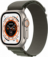 Смарт-часы Apple Watch Ultra GPS + Cellular, 49mm Titanium Case with Green Alpine Loop -Large