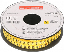 Маркер кабельный E.NEXT №9 350 шт./уп. 3-6 мм желтый 