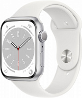 Смарт-часы Apple Watch Series 8 GPS 45mm Silver Aluminium Case with White Sport Band