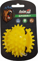 Игрушка для собак AnimAll Мультифункциональный мяч желтый 7,5 см
