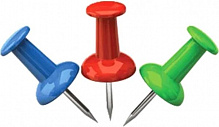 Кнопки-гвоздики 4Office цветные 25 шт. 