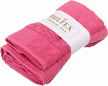 Набор полотенец махровых Цветочная вуаль 2 шт розовый BILTEX 