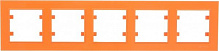 Рамка пятиместная Makel Karea горизонтальная оранжевый