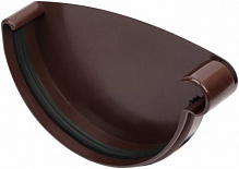 Заглушка желоба правая RoofOK 120 мм коричневый 