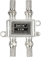 Розгалужувач телевізійний Datix Split 3 Split 3 на 3 виходи + 4 конектора (комплект)срібний Split 3 к-т
