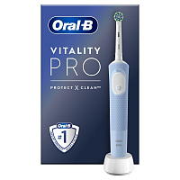 Електрична зубна щітка Oral-B Vitality Pro Protect X Clean Блакитна