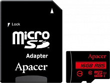 Карта пам'яті Apacer microSDHC 16 ГБ UHS Speed Class 1 (U1)Class 10 (AP16GMCSH10U5-R) AP16GMCSH10U5-R 