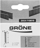 Цвяхи для електростеплера Grone 25 x 1,2 x 2 мм тип T14 1000 шт. 2553-820025