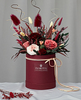 Цветочная композиция Floretta в коробке Королевская роскошь M