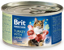 Консерва для взрослых котов Brit Premium 100617 индейка и ягненок 200 г