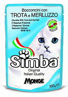 Консерва для дорослих котів SIMBA. форель та тріска 100 г