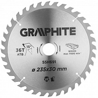 Пильный диск GRAPHITE 235x30x2 Z36 55H691