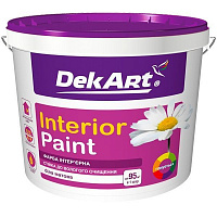 Краска интерьерная акриловая DekArt Interior Paint мат белый 4 л 4 кг