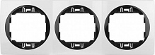 Рамка трехместная Aling-Conel EON горизонтальная бело-черный E6703.0E