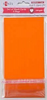 Набор заготовок для открыток 5 шт. 10x20 см оранжевый 230 г/м2 