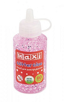 Клей для декорирования с блестками пастель 60 мл фиолетовый Maxi MX61753