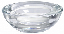 Подсвечник стеклянный круглый прозрачный 2х7,4 см Bolsius