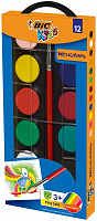 Краски акварельные Kidz WaterColours 12 цветов 1 шт. 947708 BIC